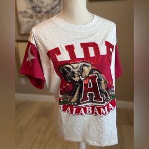 New! QUEEN OF SPARKLES Licensed Alabama Vintage Stadium Star Tee